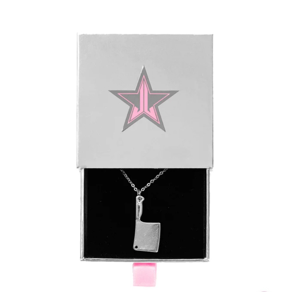 New Jeffree Star Beauty Killer Knife Cleaver Necklace in Silver